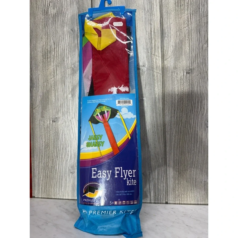 Premier Kites Jakey Snakey Easy Flyer Kite 44169 Multi Color Outdoor Toy NEW
